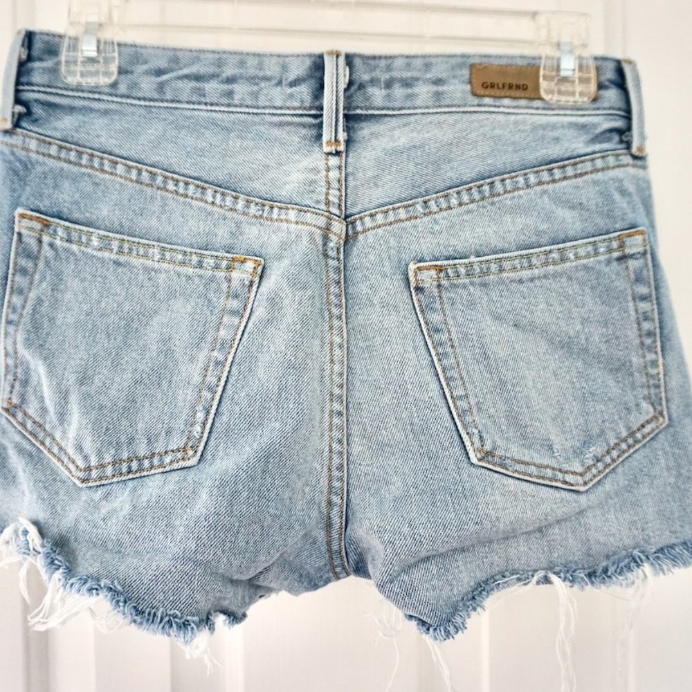 GRLFRND Light Wash Distressed Denim Jean Shorts - Picture 8 of 11